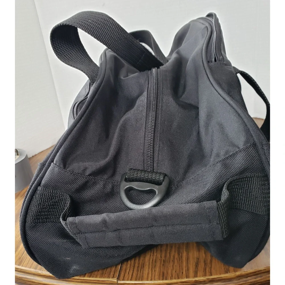 Lands End Medallion Cabinetry Branded Large Handle Black Duffel Bag Gym Bag